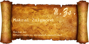 Makrai Zsigmond névjegykártya