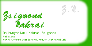 zsigmond makrai business card
